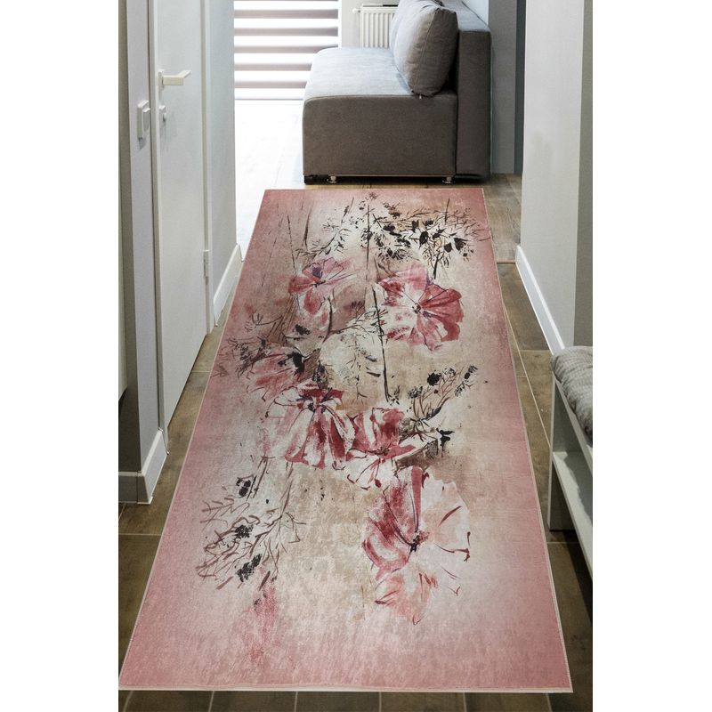 Casa si Gradina - Textile si covoare - Covoare - Covorase intrare - Covoras de intrare, Conceptum Hypnose, pudra, 80x150 cm, 100% poliamida, antiderapant, 955ANR1388 - Infinity.ro