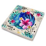 Casa si Gradina - Bucatarie si vesela - Accesorii bar - Suporturi bauturi - Set suporturi pentru pahare, Hermia, piatra naturala, multicolor, 10x10x1 cm, 4 bucati, 366TYR1141 - Infinity.ro