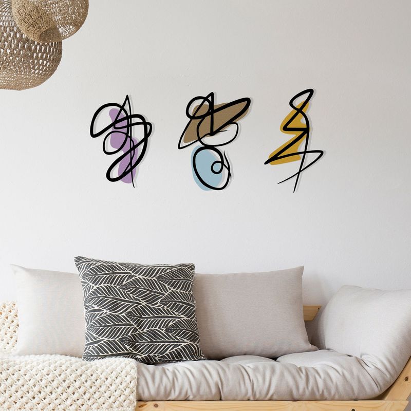 Casa si Gradina - Decoratiuni - Decoratiuni perete - Accesoriu decorativ de perete, Wallxpert, metal si lemn, multicolor, 119x53,5 cm - Infinity.ro