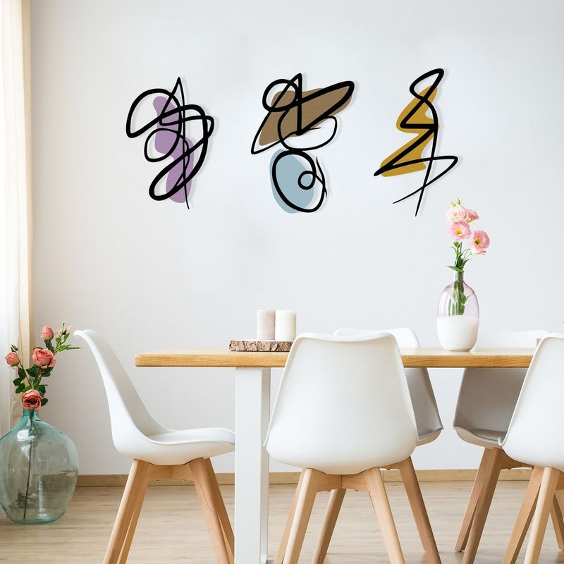 Casa si Gradina - Decoratiuni - Decoratiuni perete - Accesoriu decorativ de perete, Wallxpert, metal si lemn, multicolor, 119x53,5 cm - Infinity.ro