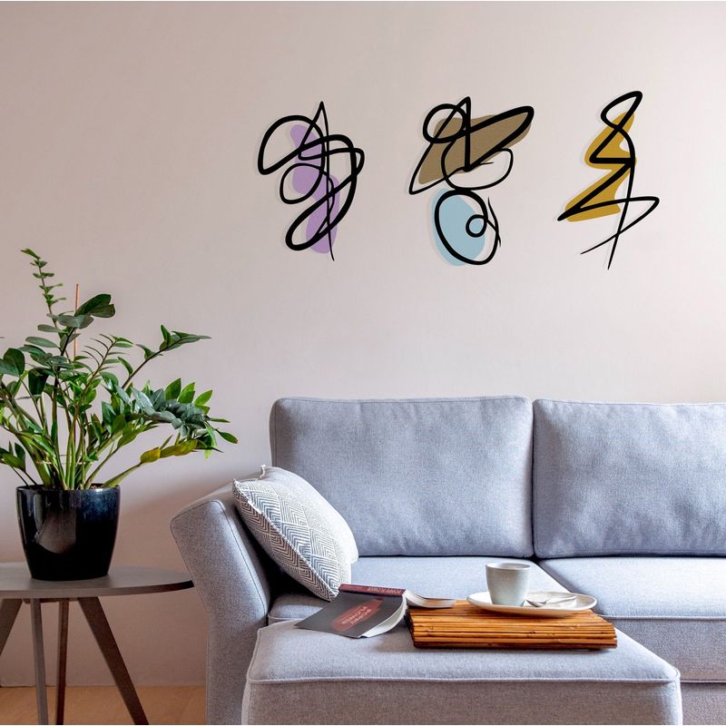 Casa si Gradina - Decoratiuni - Decoratiuni perete - Accesoriu decorativ de perete, Wallxpert, metal si lemn, multicolor, 119x53,5 cm - Infinity.ro