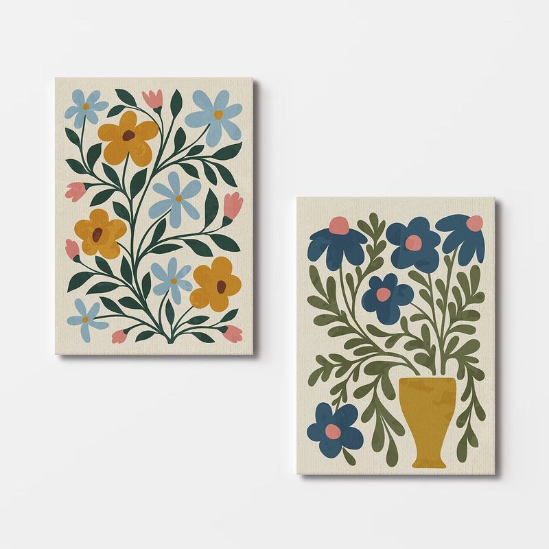 Casa si Gradina - Decoratiuni - Tablouri - Tablou decorativ, Wallxpert, panza, multicolor, 50x70 cm, set 2 bucati, 910NVT1387 - Infinity.ro