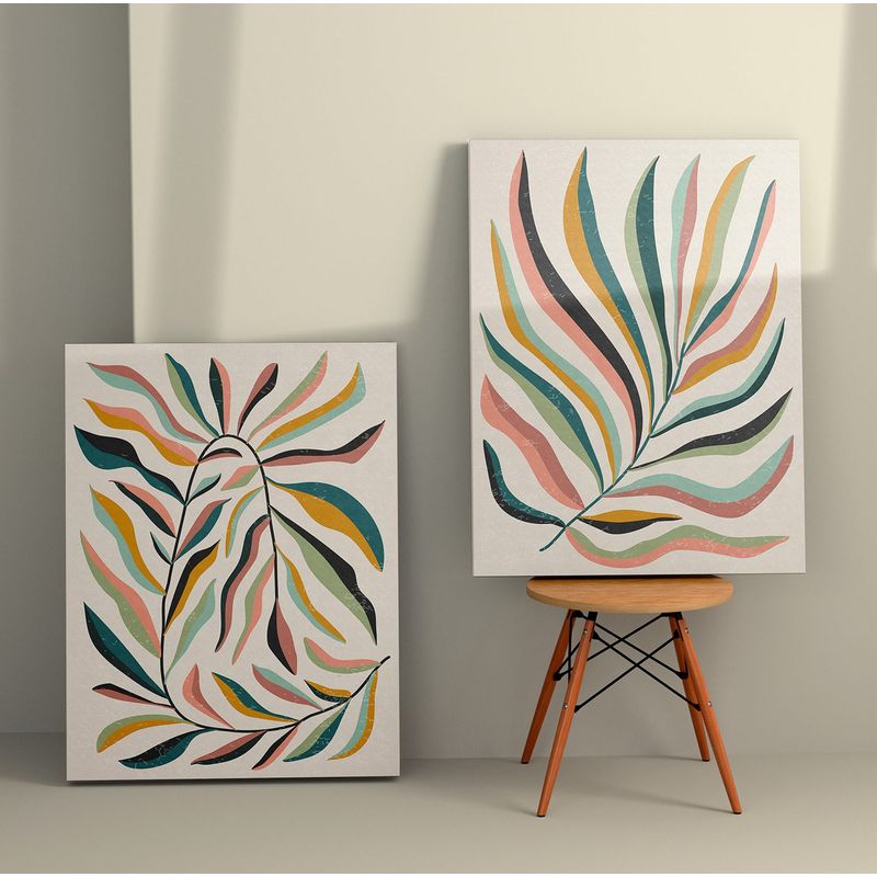 Casa si Gradina - Decoratiuni - Tablouri - Tablou decorativ, Wallxpert, panza, multicolor, 50x70 cm, set 2 bucati, 910NVT1387 - Infinity.ro