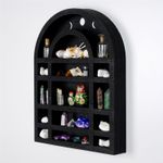 Casa si Gradina - Mobilier - Biblioteci si rafturi - Etajere - Etajera decorativa, Wallxpert, lemn, negru, 38x6x48 cm - Infinity.ro