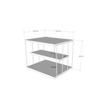 Casa si Gradina - Mobilier - Mese si birouri - Mese living - Masa laterala, Hanah Home, panou din particule melaminat, travertin negru, 50x40x33 cm - Infinity.ro