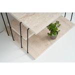 Casa si Gradina - Mobilier - Mese si birouri - Mese living - Masa laterala, Hanah Home, panou din particule melaminat, travertin negru, 50x40x33 cm - Infinity.ro