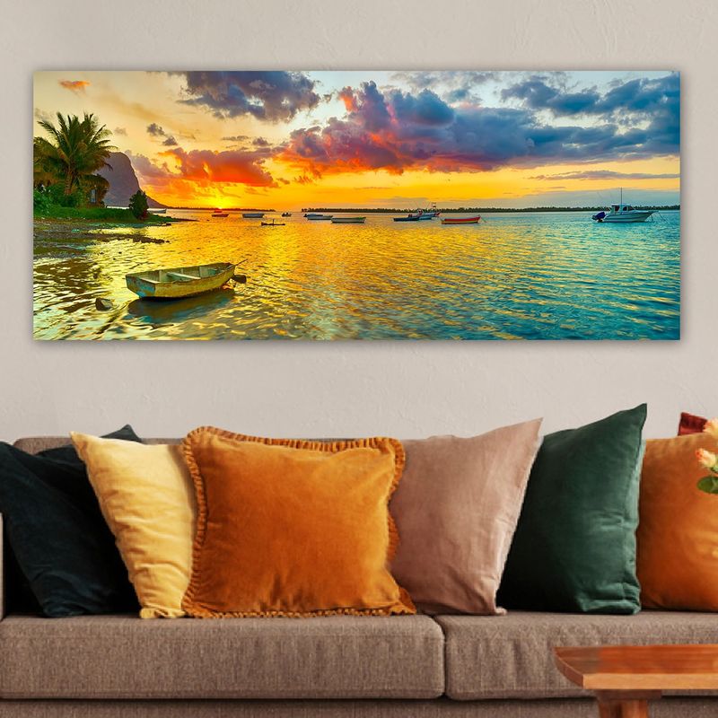 Casa si Gradina - Decoratiuni - Tablouri - Tablou decorativ, Wallxpert, panza, multicolor, 50x120 cm, rama lemn, grosime 3 cm, 451ERN1746 - Infinity.ro