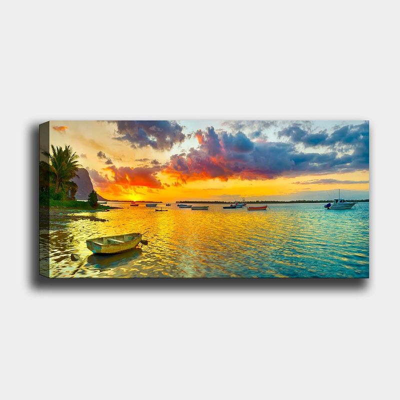 Casa si Gradina - Decoratiuni - Tablouri - Tablou decorativ, Wallxpert, panza, multicolor, 50x120 cm, rama lemn, grosime 3 cm, 451ERN1746 - Infinity.ro