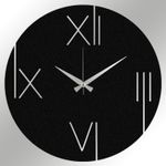 Casa si Gradina - Decoratiuni - Ceasuri - Ceas de perete decorativ, Wallxpert, metal, negru, 48x48 cm, 279ENZ1831 - Infinity.ro