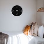 Casa si Gradina - Decoratiuni - Ceasuri - Ceas de perete decorativ, Wallxpert, metal, negru, 48x48 cm, 279ENZ1831 - Infinity.ro