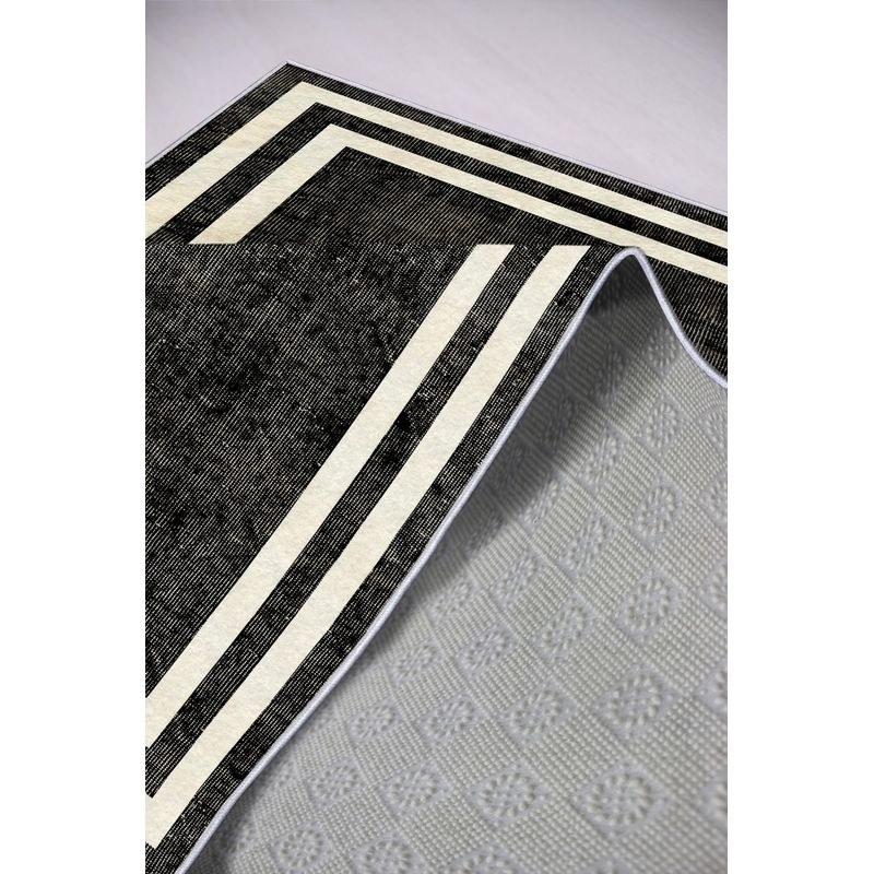 Casa si Gradina - Textile si covoare - Covoare - Covoare casa - Covor, Conceptum Hypnose, negru, 80x120 cm, 100% poliester, antiderapant - Infinity.ro