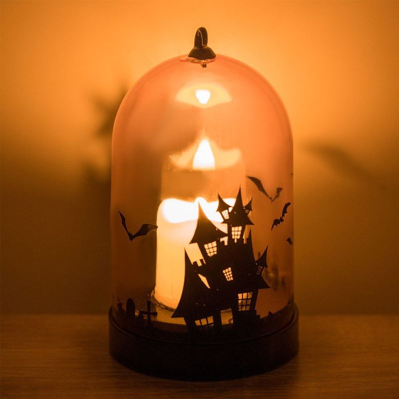 Casa si Gradina - Decoratiuni - Decoratiuni de sezon - Cupola decorativa halloween, led, portocaliu, 8 x 14cm, fara baterii - Infinity.ro