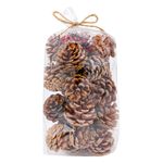 Casa si Gradina - Decoratiuni - Decoratiuni de sezon - Set conuri decorative, 5 cm, lemn, 20 bucati, rosu si maro - Infinity.ro