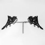 Jucarii, Copii si Bebe - Jucarii si jocuri - Jucarii de rol - Masti si costume copii - Colier Choker Gothic cu Broderie din Dantela si Strass, Negru, Halloween - Infinity.ro