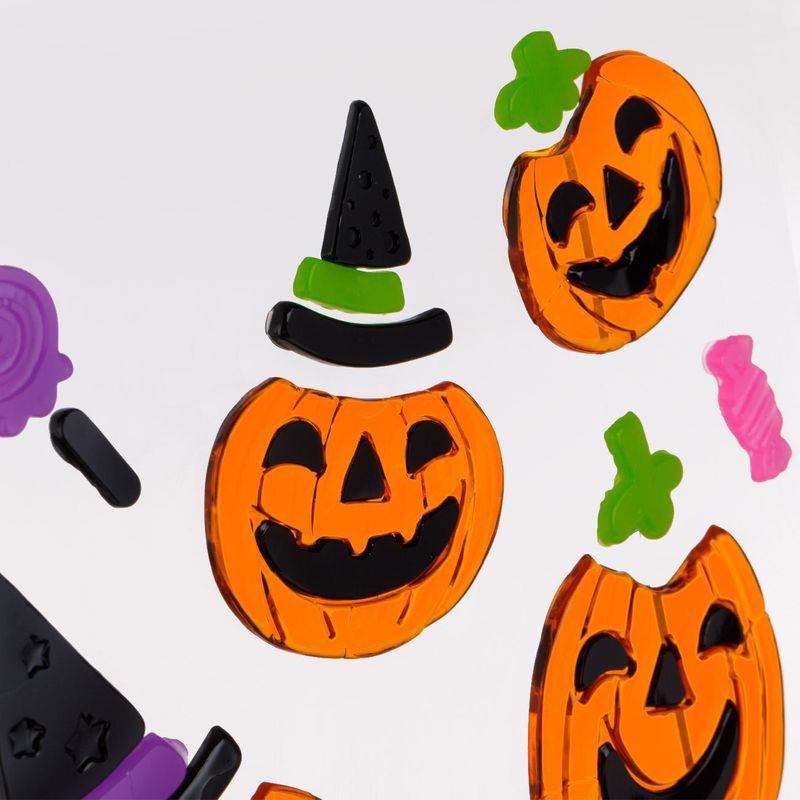 Carti si Birotica - Papetarie - Hartie si topuri - Autocolant - Autocolante Gel Geam, Model Dovleci, Multicolor, Set 12 Bucati - Infinity.ro