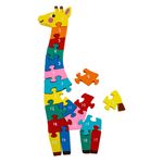 Jucarii, Copii si Bebe - Jucarii si jocuri - Jocuri si puzzle - Puzzle - Puzzle lemn educativ, girafa, 11 x 28cm, multicolor, numere 1-20 - Infinity.ro