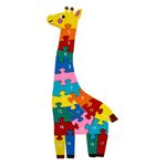 Jucarii, Copii si Bebe - Jucarii si jocuri - Jocuri si puzzle - Puzzle - Puzzle lemn educativ, girafa, 11 x 28cm, multicolor, numere 1-20 - Infinity.ro