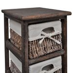 Casa si Gradina - Mobilier - Dulapuri si sifoniere - Dulapuri - Dulap de depozitare din lemn, 3 cosuri impletite, maro - Infinity.ro