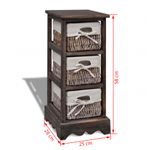 Casa si Gradina - Mobilier - Dulapuri si sifoniere - Dulapuri - Dulap de depozitare din lemn, 3 cosuri impletite, maro - Infinity.ro