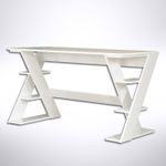 Casa si Gradina - Mobilier - Mese si birouri - Birouri - Birou de studiu, Hanah Home, pal, alb, 140x60x73 cm - Infinity.ro