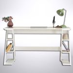 Casa si Gradina - Mobilier - Mese si birouri - Birouri - Birou de studiu, Hanah Home, pal, alb, 140x60x73 cm - Infinity.ro