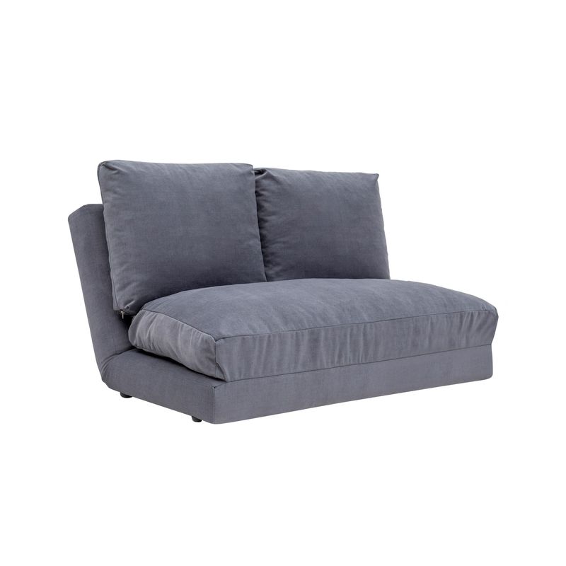 Casa si Gradina - Mobilier - Canapele si coltare - Canapele - Canapea extensibila, Hanah Home, metal si poliester, gri, 185x120 cm - Infinity.ro