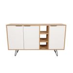 Casa si Gradina - Mobilier - Comode si corpuri - Console - Consola, Hanah Home, pal melaminat, stejar si alb, 142x35,6x83 cm - Infinity.ro