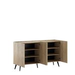 Casa si Gradina - Mobilier - Comode si corpuri - Console - Consola, Hanah Home, panou de particule melaminat, stejar, 180x43x100 cm - Infinity.ro