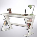 Casa si Gradina - Mobilier - Mese si birouri - Birouri - Birou de studiu, Hanah Home, pal, alb, 140x60x73 cm - Infinity.ro