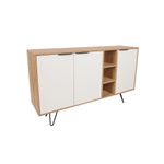 Casa si Gradina - Mobilier - Comode si corpuri - Console - Consola, Hanah Home, pal melaminat, stejar si alb, 142x35,6x83 cm - Infinity.ro