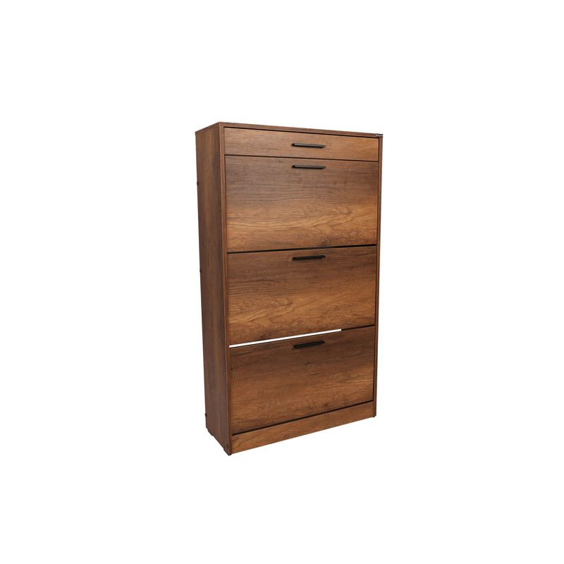 Casa si Gradina - Mobilier - Dulapuri si sifoniere - Dulapuri pantofi - Dulap pantofi, Hanah Home, pal melaminat, nuc oslo, 75x29x128 cm - Infinity.ro