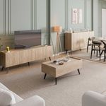 Casa si Gradina - Mobilier - Comode si corpuri - Console - Consola, Hanah Home, panou de particule melaminat, stejar, 180x43x100 cm - Infinity.ro