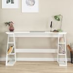 Casa si Gradina - Mobilier - Mese si birouri - Birouri - Birou de studiu, Hanah Home, pal, alb, 140x60x73 cm - Infinity.ro