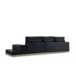 Casa si Gradina - Mobilier - Canapele si coltare - Canapele - Canapea 4 locuri, Hanah Home, lemn fag si pal, negru auriu, 320x102x84 cm - Infinity.ro