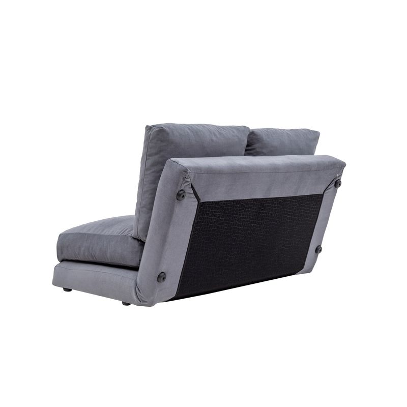 Casa si Gradina - Mobilier - Canapele si coltare - Canapele - Canapea extensibila, Hanah Home, metal si poliester, gri, 185x120 cm - Infinity.ro