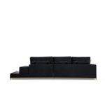 Casa si Gradina - Mobilier - Canapele si coltare - Canapele - Canapea 4 locuri, Hanah Home, lemn fag si pal, negru auriu, 320x102x84 cm - Infinity.ro