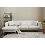 Casa si Gradina - Mobilier - Canapele si coltare - Coltare - Coltar extensibil, Atelier Del Sofa, lemn de fag, crem auriu, 266x133x95 cm - Infinity.ro
