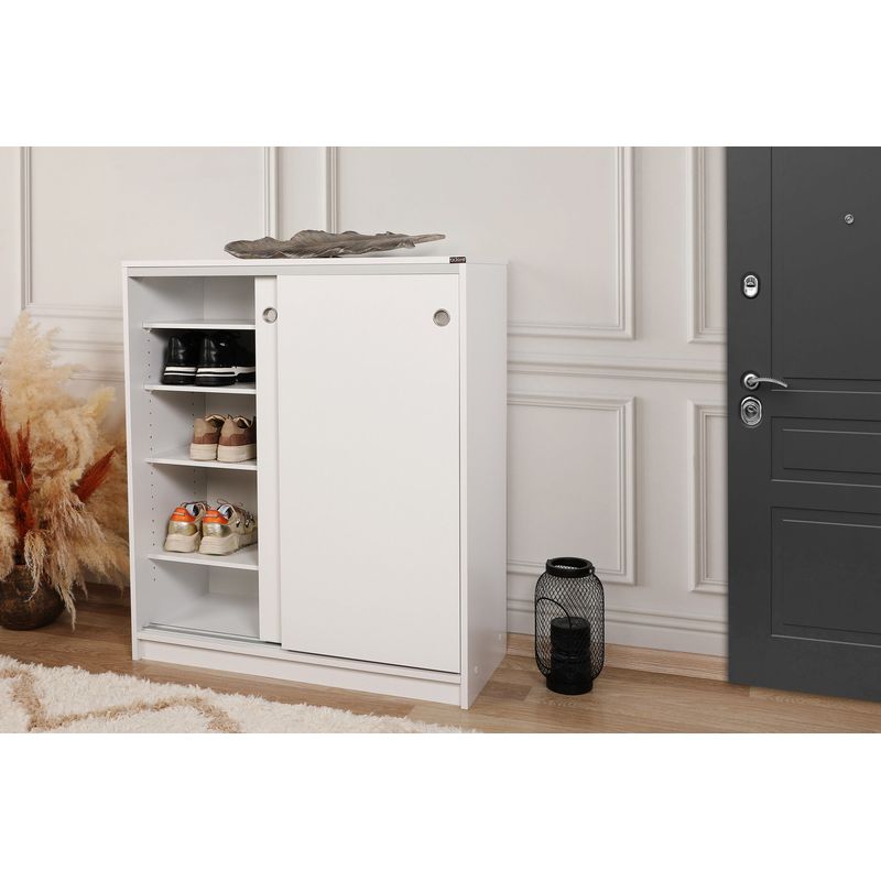 Casa si Gradina - Mobilier - Dulapuri si sifoniere - Dulapuri pantofi - Dulap pantofi, Hanah Home, pal melaminat, alb, 91x37x105 cm - Infinity.ro