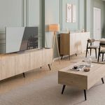 Casa si Gradina - Mobilier - Comode si corpuri - Console - Consola, Hanah Home, panou de particule melaminat, stejar, 180x43x100 cm - Infinity.ro