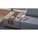 Casa si Gradina - Mobilier - Canapele si coltare - Coltare - Coltar extensibil, Hanah Home, lemn si panouri din fibre, gri, 210x280x70 cm - Infinity.ro