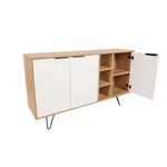 Casa si Gradina - Mobilier - Comode si corpuri - Console - Consola, Hanah Home, pal melaminat, stejar si alb, 142x35,6x83 cm - Infinity.ro