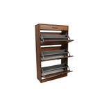 Casa si Gradina - Mobilier - Dulapuri si sifoniere - Dulapuri pantofi - Dulap pantofi, Hanah Home, pal melaminat, nuc oslo, 75x29x128 cm - Infinity.ro