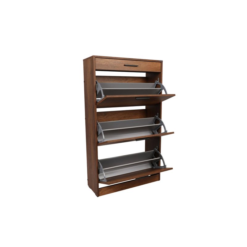 Casa si Gradina - Mobilier - Dulapuri si sifoniere - Dulapuri pantofi - Dulap pantofi, Hanah Home, pal melaminat, nuc oslo, 75x29x128 cm - Infinity.ro