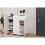 Casa si Gradina - Mobilier - Dulapuri si sifoniere - Dulapuri pantofi - Dulap pantofi, Hanah Home, pal melaminat, alb, 108x35x108 cm - Infinity.ro