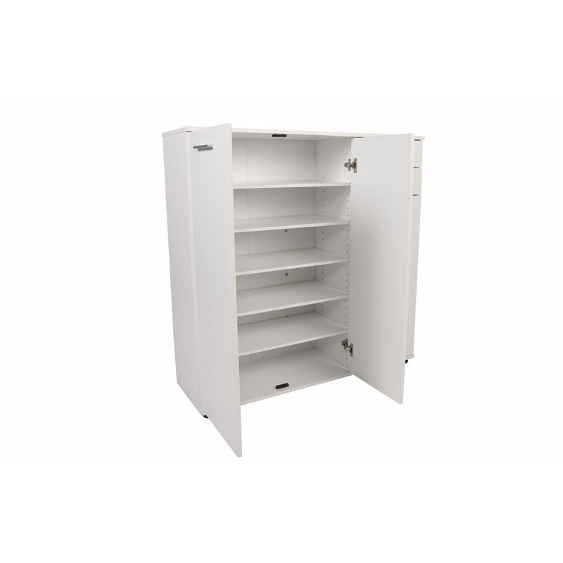 Casa si Gradina - Mobilier - Dulapuri si sifoniere - Dulapuri pantofi - Dulap pantofi, Hanah Home, pal melaminat, alb, 108x35x108 cm - Infinity.ro