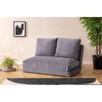 Casa si Gradina - Mobilier - Canapele si coltare - Canapele - Canapea extensibila, Hanah Home, metal si poliester, gri, 185x120 cm - Infinity.ro