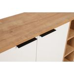 Casa si Gradina - Mobilier - Comode si corpuri - Console - Consola, Hanah Home, pal melaminat, stejar si alb, 142x35,6x83 cm - Infinity.ro