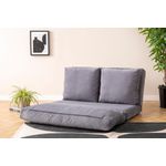 Casa si Gradina - Mobilier - Canapele si coltare - Canapele - Canapea extensibila, Hanah Home, metal si poliester, gri, 185x120 cm - Infinity.ro