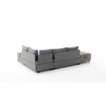 Casa si Gradina - Mobilier - Canapele si coltare - Coltare - Coltar extensibil, Hanah Home, lemn si panouri din fibre, gri, 210x280x70 cm - Infinity.ro