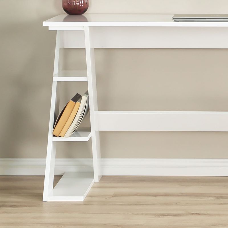 Casa si Gradina - Mobilier - Mese si birouri - Birouri - Birou de studiu, Hanah Home, pal, alb, 140x60x73 cm - Infinity.ro